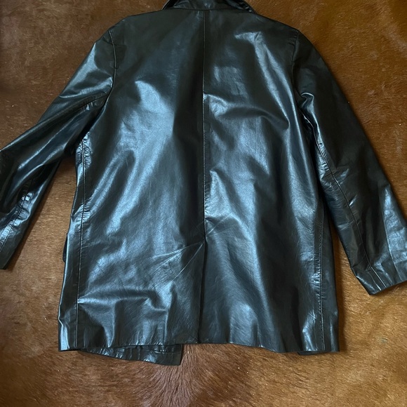 M0851 Rugby North america. Black leather jacket - Picture 7 of 7